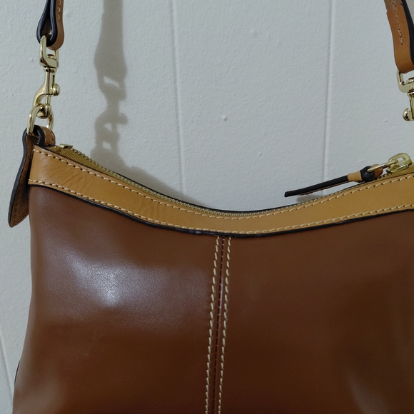 Dooney & Bourke Brown Leather Shoulder Bag - Picture 3 of 9